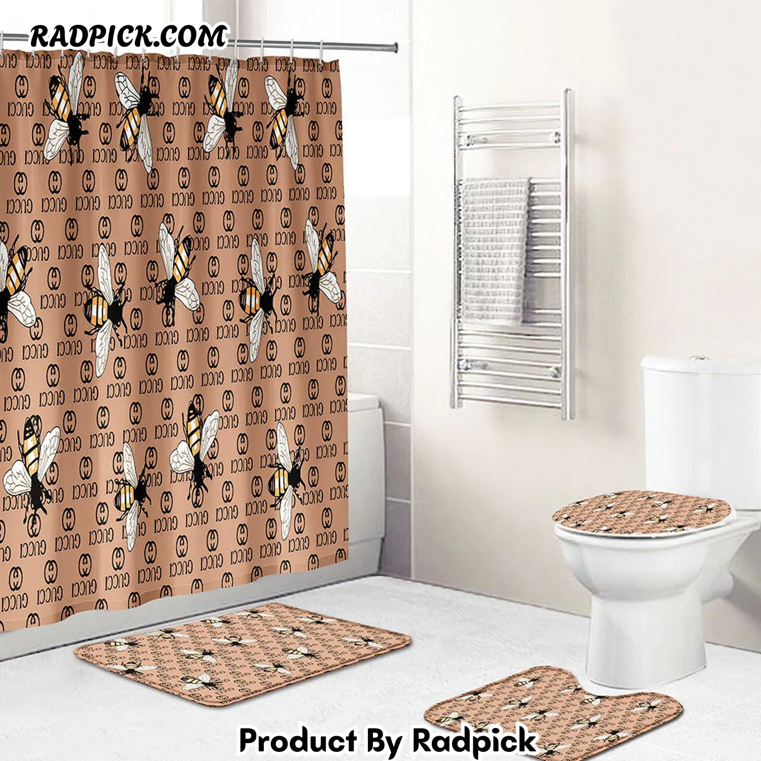 Gucci luxury bath mat sets beige betterfly bath mat sets shower curtain  rp387747